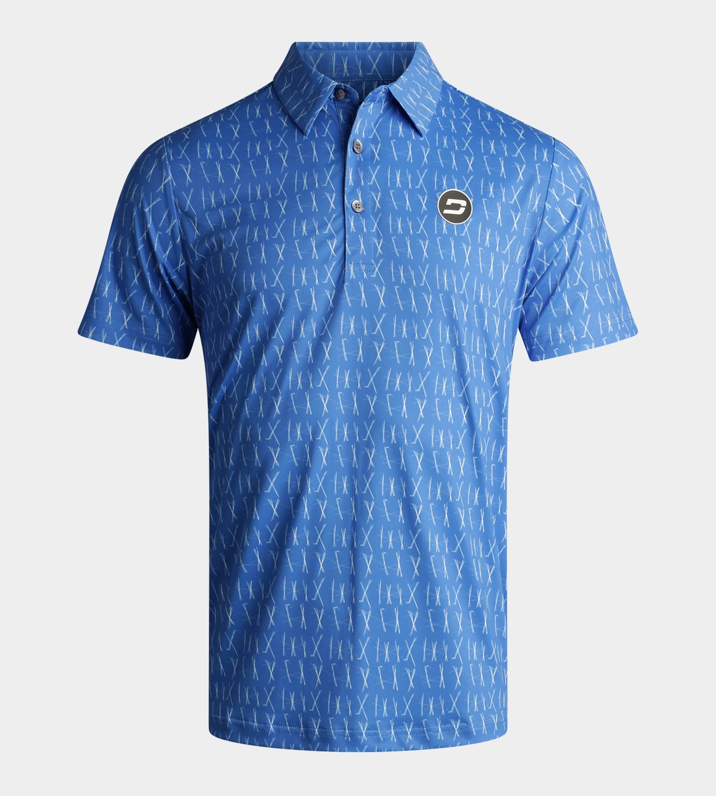 Blue Scribble Club Polo Shirt - Druids