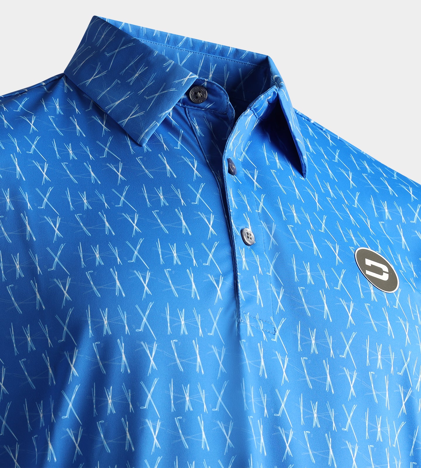 Blue Scribble Club Polo Shirt - Druids